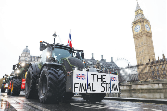 Farmers protest in central London over tax changes - World