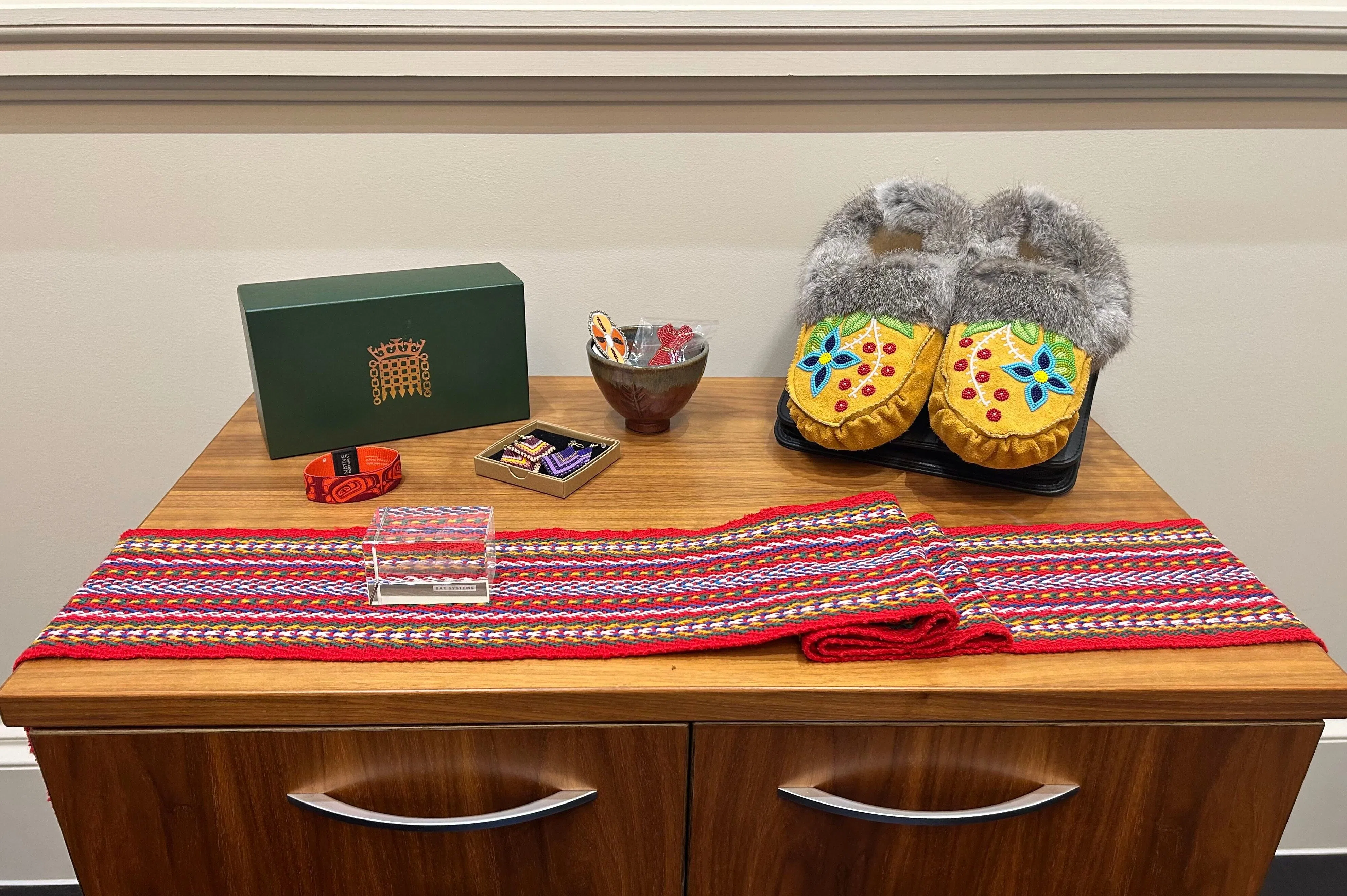 Indigenous art ‍in Goodale's office