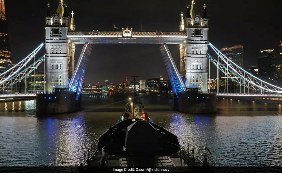 Navy's Warship INS Tushil Docks In London On Maiden Operational Deployment