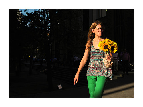 Lady with Sunflowers