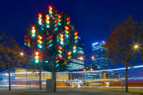 London - Traffic at Canary Wharf