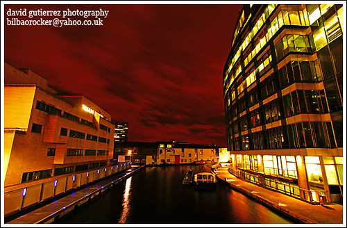 London in a Red Night Dress - Paddington Basin