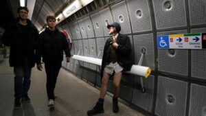 No pants? No problem. London tube riders bare their legs for a day