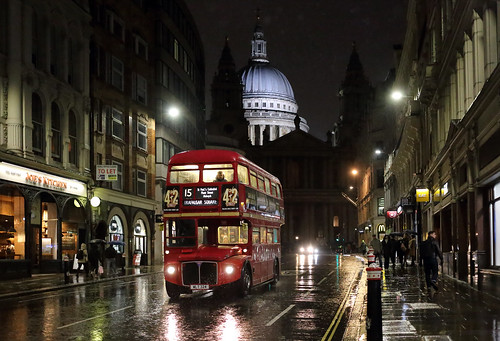 Routemaster RM 324 at St Pauls Cathedral. 3 February 2018,